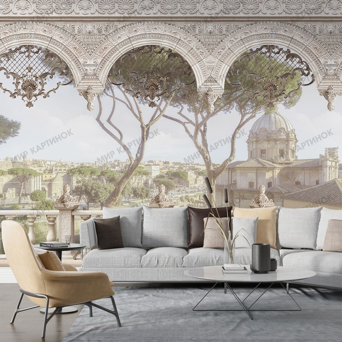 fresco-mural-warm-tone-142-wallpaper-malaysia Mural - Frescoes Wallpaper