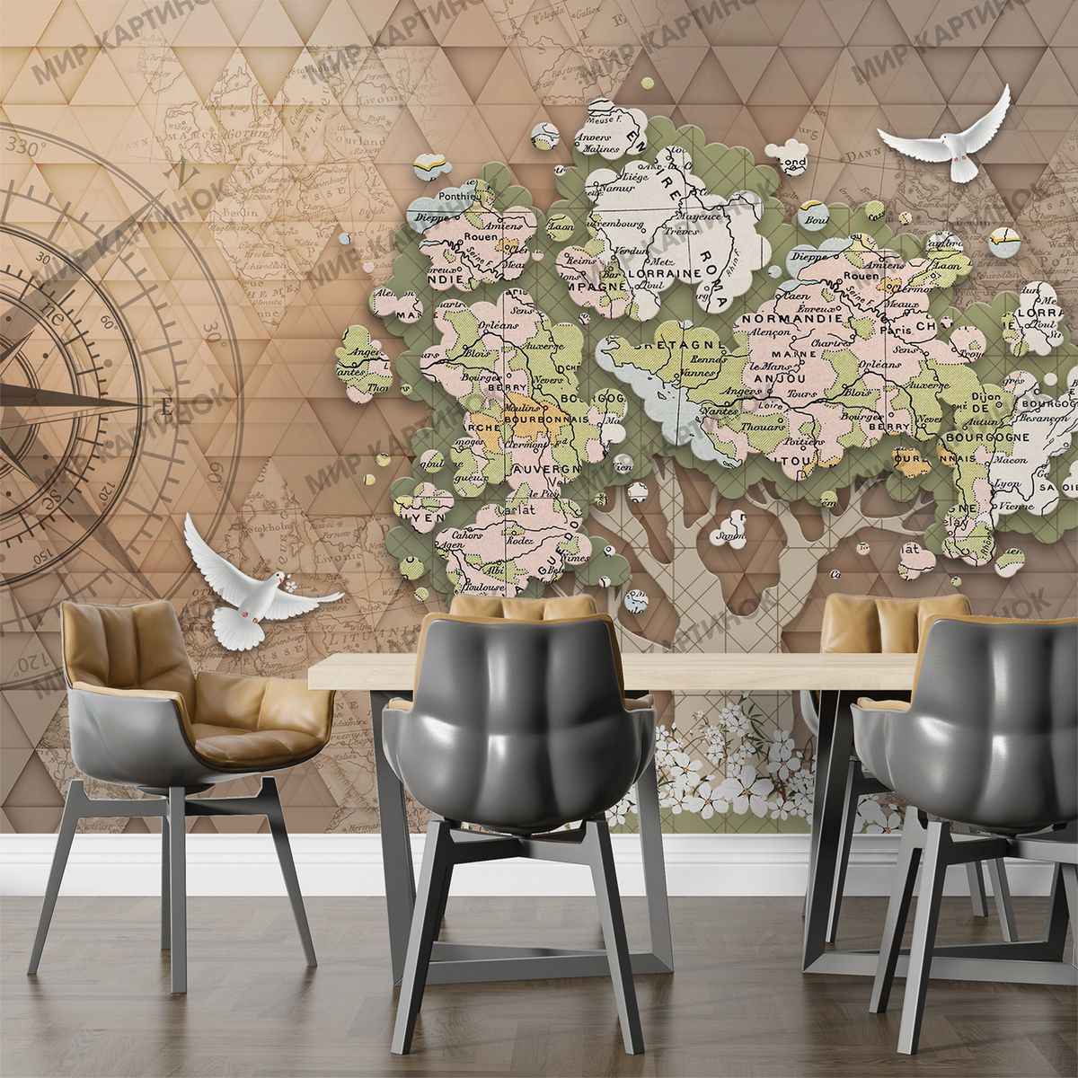 fresco-mural-warm-tone-413-wallpaper-malaysia Mural - Frescoes Wallpaper